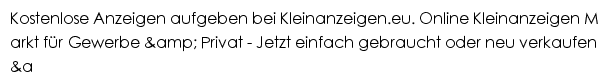 kleinanzeigen.eu网页描述