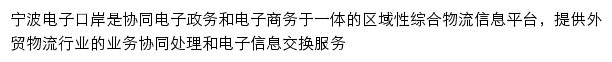 nbsinglewindow.cn网页描述