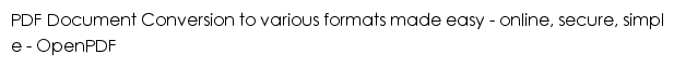 openpdf.com网页描述