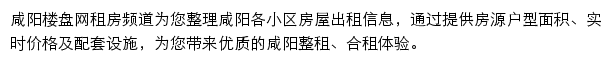 xianyang.zu.loupan.com网页描述