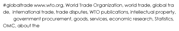 {wto.org}网页关键词