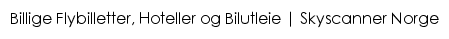 skyscanner.no网页标题